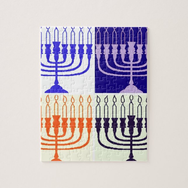 Hanukkah Minorah Pussel (Vertikal)
