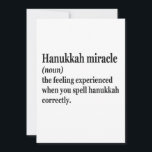 Hanukkah Miracle Funny Chanukah Jewish Definition Inbjudningar<br><div class="desc">Hanukkah, jewant, jew, chanukah, dreidel, gift, födelsedag, groovy, christmas, menorah</div>