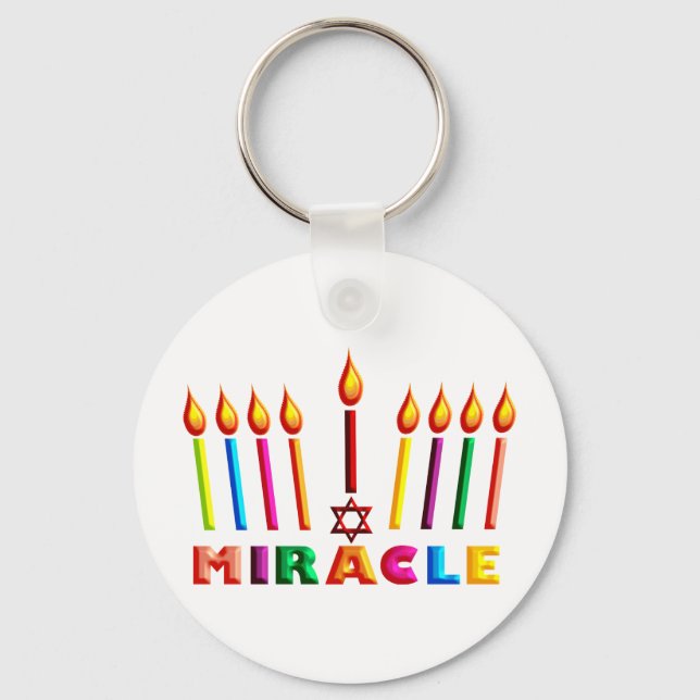Hanukkah mirakel nyckelring (Framsida)
