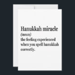 Hanukkah Mirakel Rolig Chanukah Judisk Definition  Inbjudningar<br><div class="desc">Hanukkah, judisk, jude, chanukah, dridel, present, födelsedag, groovy, jul, menorah</div>