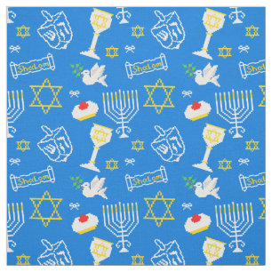 Hanukkah mönster tyg