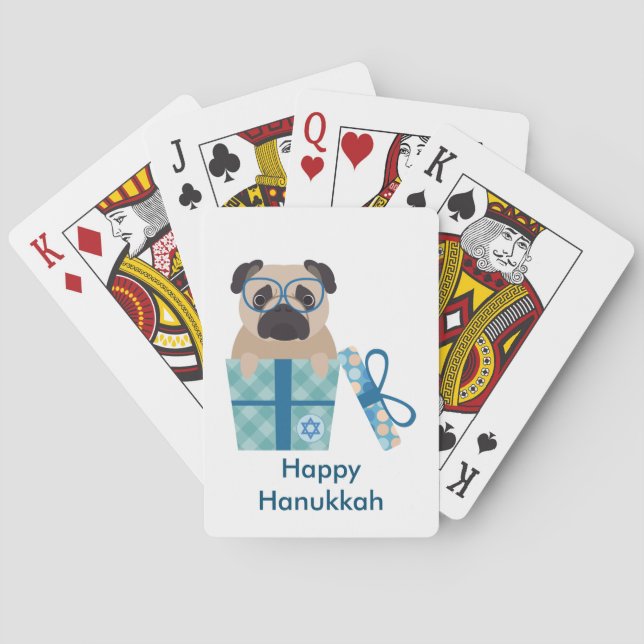 Hanukkah mopsgåva kortlek (Baksidan)