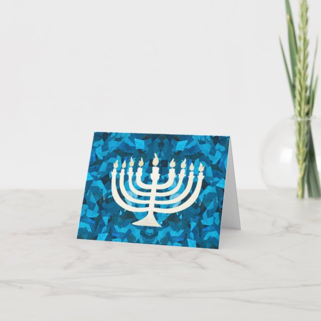 Hanukkah Mosaic Kort (Framsida)