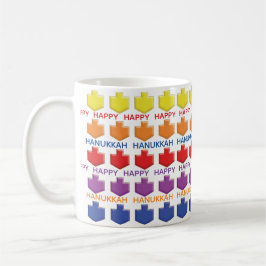 Hanukkah-mugg "3D Dreidels" Kaffemugg