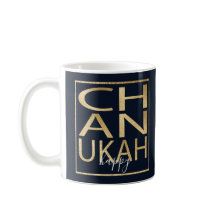 Hanukkah Mugg "Chanukah Lycklig Guld"