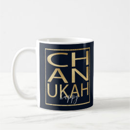 Hanukkah Mugg "Chanukah Lycklig Guld"