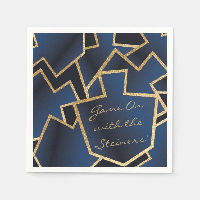 Hanukkah Napkin anpassar den nya Eleganten Pappersservett (Framsidan)