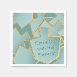 Hanukkah Napkin personalize New Elegant Turcouise Pappersservett