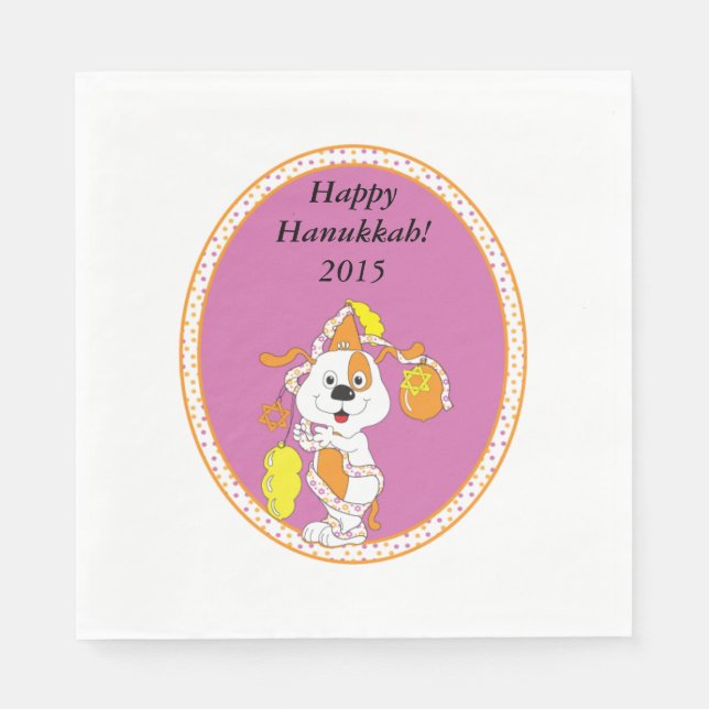 Hanukkah Napkins Luncheon Standard Personalize Pappersservett (Framsidan)