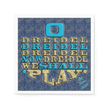 Hanukkah Napkins Personalize "Dreidel Play"