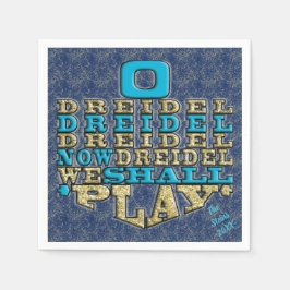Hanukkah Napkins Personalize "Dreidel Play" Pappersservett