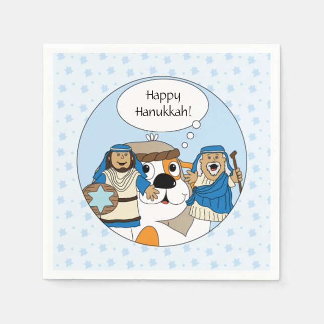 Hanukkah Napkins Personalize Pappersservett (Framsidan)