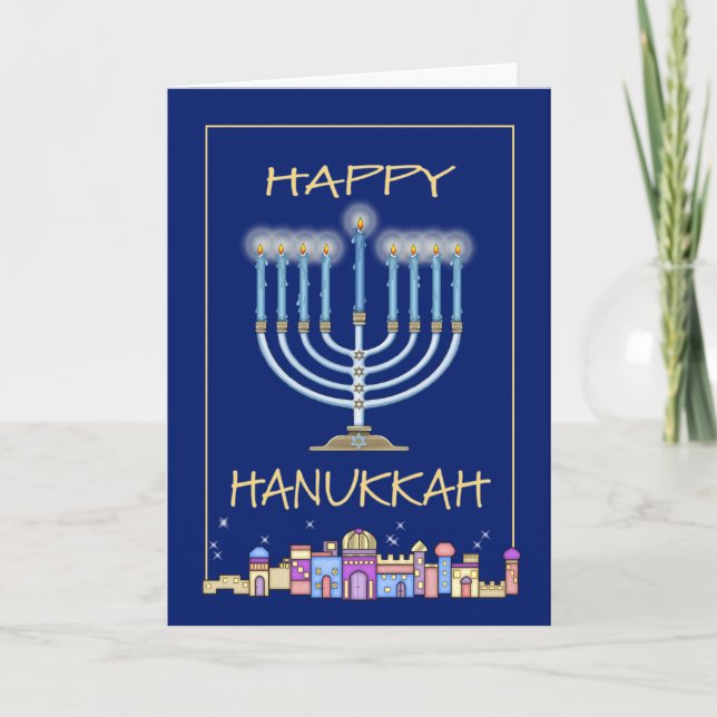 Hanukkah Night Helgkort (Framsida)