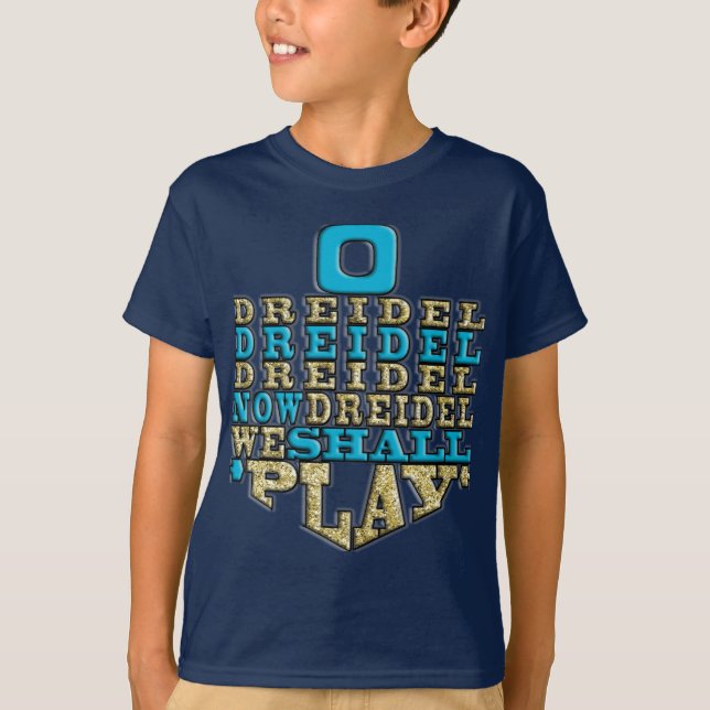 Hanukkah ’O Dreidel Dreidel Dreidel’ Barn T-Shirt (Framsida)