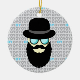 Hanukkah och jul julgransprydnad keramik