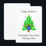 Hanukkah och jul tillsammans julkort<br><div class="desc">Julgåvor och Chanukah-menorahs prydnadsföremål för interreligiösa familjer som är judar och kristna och firar båda helgdagarna denna säsong.</div>