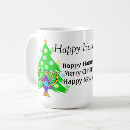 Hanukkah och jul tillsammans kaffemugg