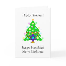 Hanukkah och jul Together Helgdag Card