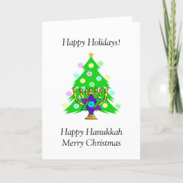 Hanukkah och jul Together Helgdag Card Helgkort