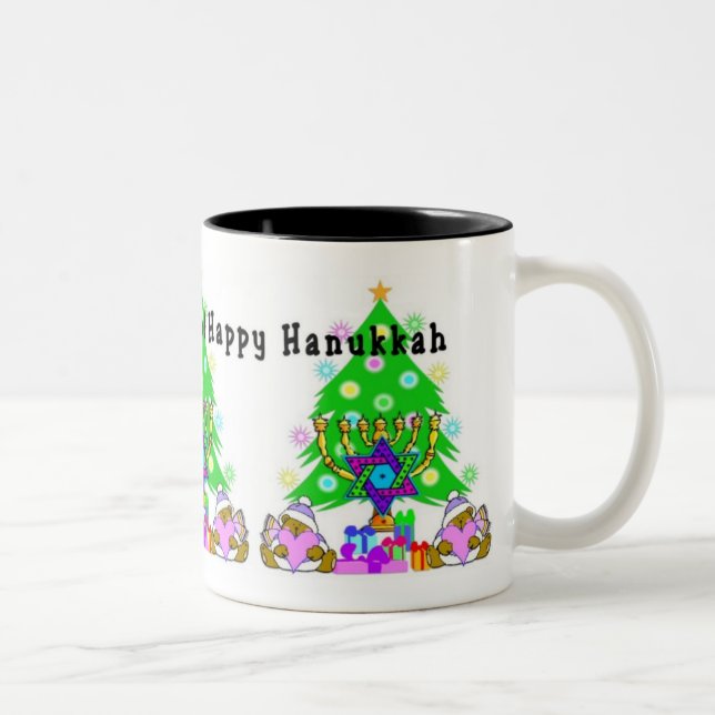 Hanukkah och jul Två-Tonad mugg (Höger)