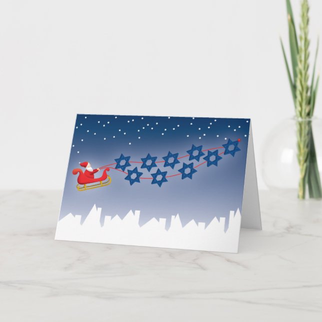 Hanukkah och julkort helgkort (Framsida)