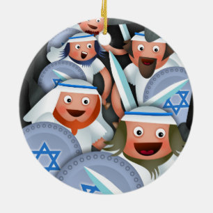 Hanukkah och Maccabeesen Julgransprydnad Keramik
