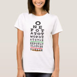 Hanukkah One Potato Two Latkes Basic TShirt T Shirt<br><div class="desc">Hanukkah Menorah "One Potato Two Potato Three Potato Latkes Snälla"/Öga Chart Women's Basic T-Shirt Välj från många olika färg, stilar och storlekar för denna design! Tack för att du stannade och shoppade förbi! Mycket uppskattat! Lycklig Chanukah/Hanukkah! Om den här produkten Stil: Women's Basic T-Shirt Denna grundläggande t-shirt har en mjuk...</div>