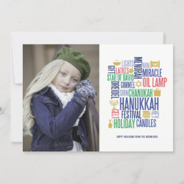 Hanukkah Ord Helgdag Photo Card Julkort