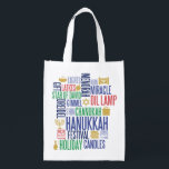 Hanukkah Ord Helgdag Reusable Tote Bag Återanvändbar Påse<br><div class="desc">Du hittar ytterligare samordningsposter i vår "Hanukkah Ord Helgdag"-samling.</div>
