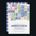 Hanukkah Ord Julfest-inbjudan Inbjudningar<br><div class="desc">Anpassa anpassningsbarna ovan. Du hittar ytterligare samordningsposter i vår "Hanukkah Ord Helgdag"-samling.</div>