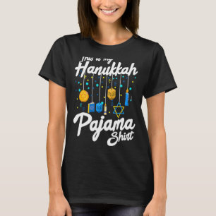 Hanukkah Pajama Dreidel Leksak Boys Girls Jewish C T Shirt