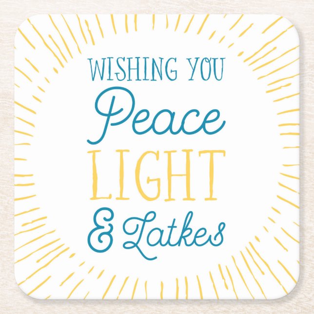 Hanukkah Papper Underlägg (Framsidan)