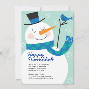 Hanukkah-partiets inbjudningar till Snögubbe