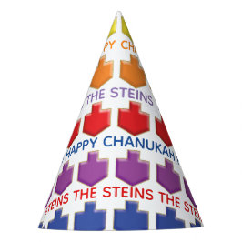 Hanukkah Party Hat "3D Dreidels"