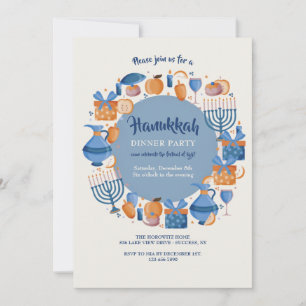 Hanukkah Party Inbjudningar