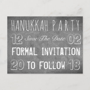 Hanukkah Party sparar datum för Stil i kalkylblade Meddelande Vykort