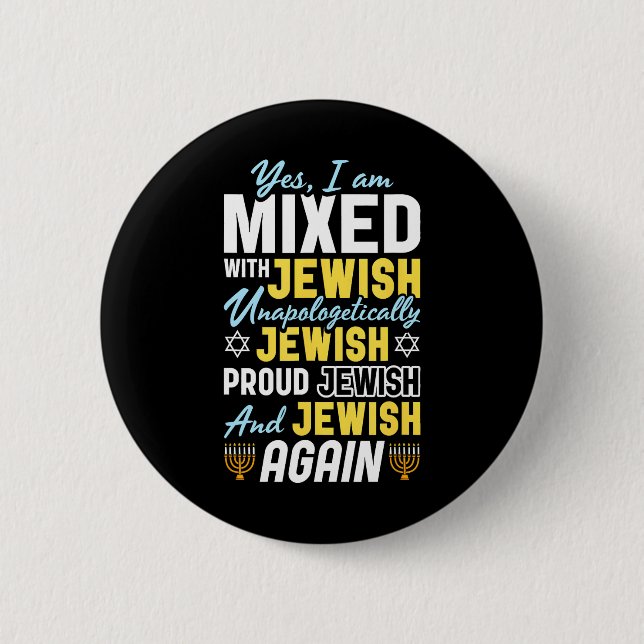 Hanukkah Passover Israel jude judisk blandad stole Knapp (Framsida)