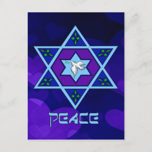 Hanukkah Peace Art Helg Vykort