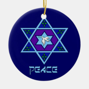 Hanukkah Peace Art Julgransprydnad Keramik