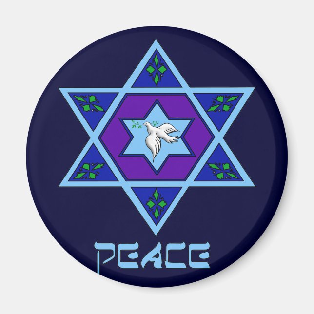 Hanukkah Peace Art Magnet (Framsidan)