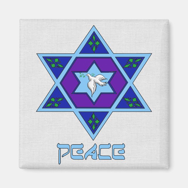 Hanukkah Peace Art Magnet (Framsidan)