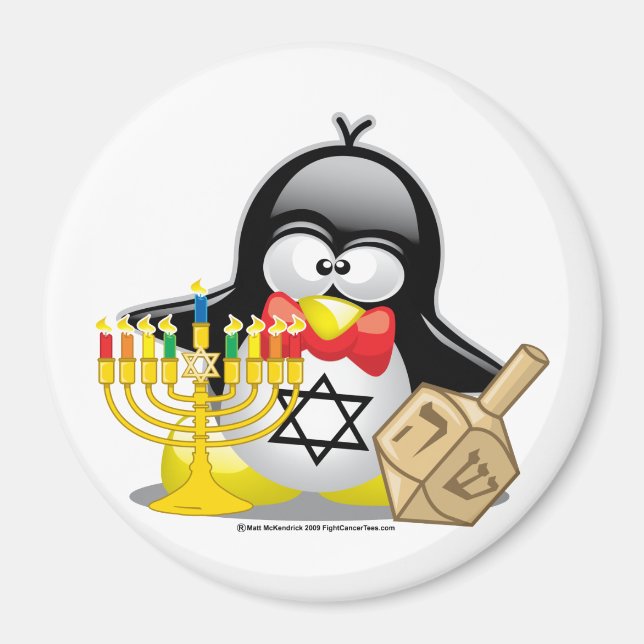 Hanukkah Penguin Magnet (Framsidan)