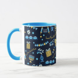 Hanukkah Personlig Menorah Dreidel Mugg