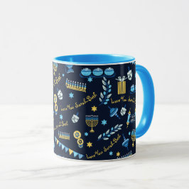 Hanukkah Personlig Menorah Dreidel Mugg