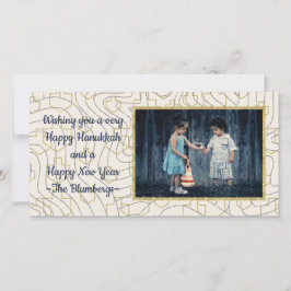 Hanukkah Photo Card "Stars & Dreidels" Julkort