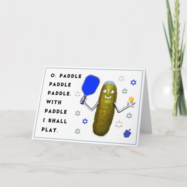 Hanukkah Pickleball-kort Helgkort (Framsida)