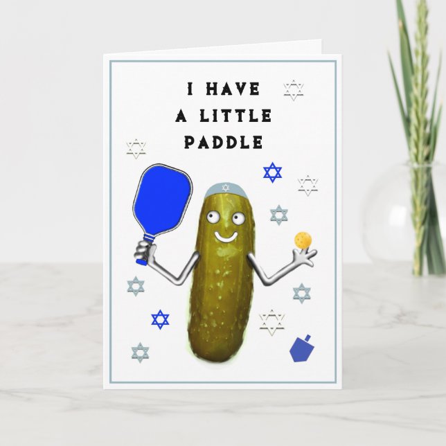 Hanukkah Pickleball-kort Helgkort (Framsida)