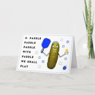 Hanukkah Pickleball-kort Helgkort