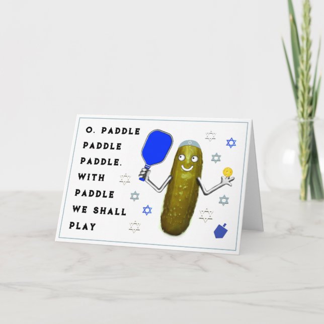 Hanukkah Pickleball-kort Helgkort (Framsida)