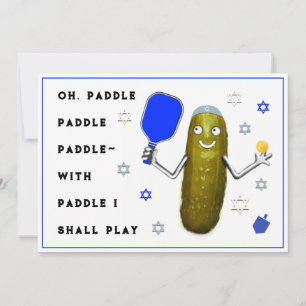 Hanukkah Pickleball-kort Julkort